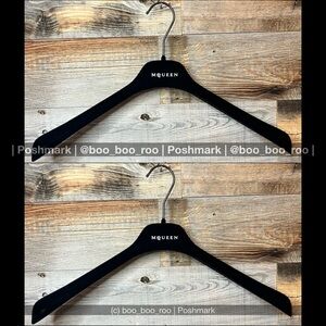 2 Bundle Set, McQueen Black Felt Shirt/Jacket Hangers, large, Authentic